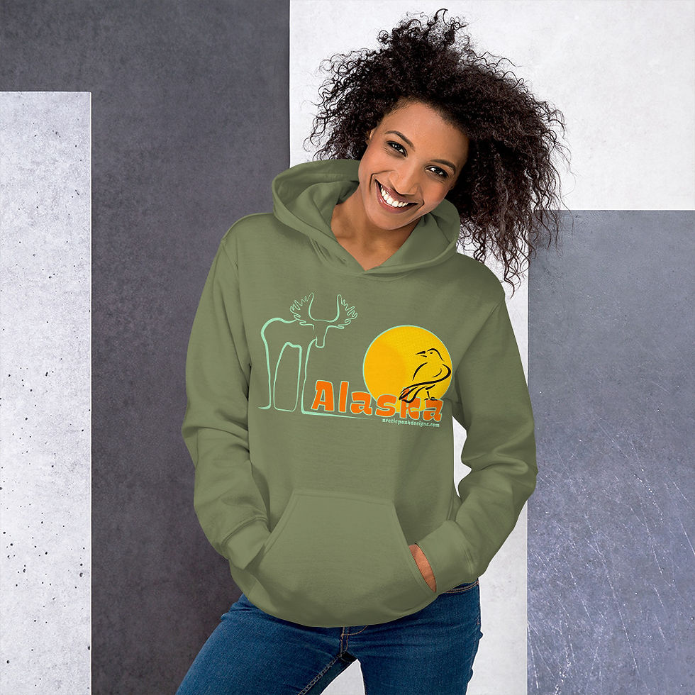 Thumbnail: Simple Moose Design on my “Alaska Standard” Hoodies.