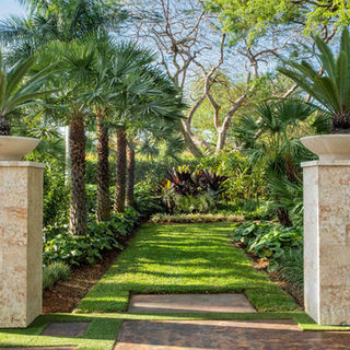 Formal Entrance Landscape Design Miami Florida Residence