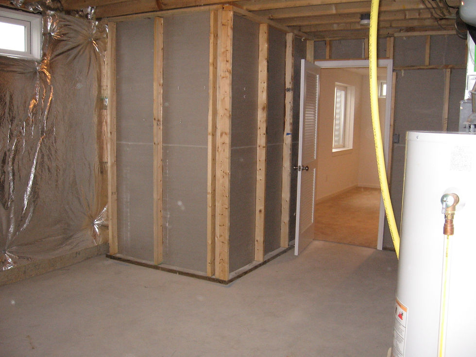 Basement Storage-Finished Area Ahead