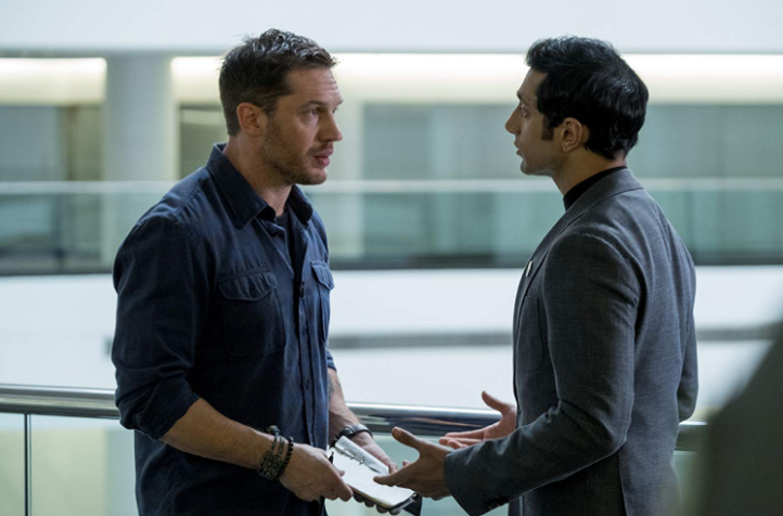 Tom Hardy and Riz Ahmed in Venom