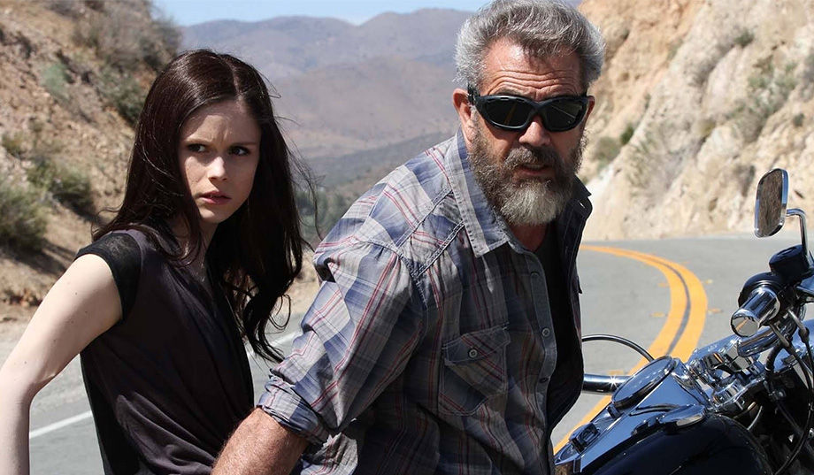 Erin Moriarty and Mel Gibson in Blood Feather