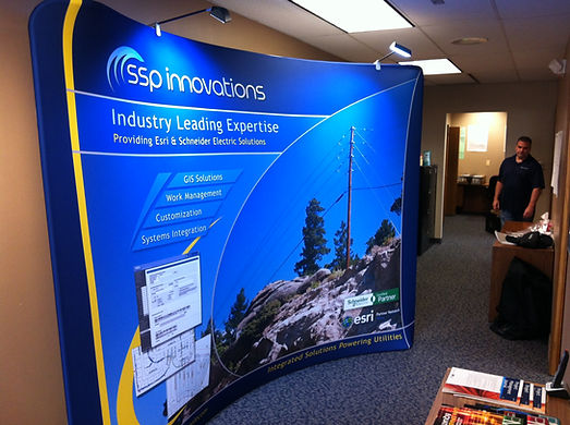 One of SSP Innovations' early tradeshow booths.