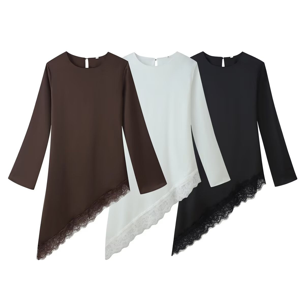 Velvet Eclipse Top - Minimal Gothic Round-Neck Essential