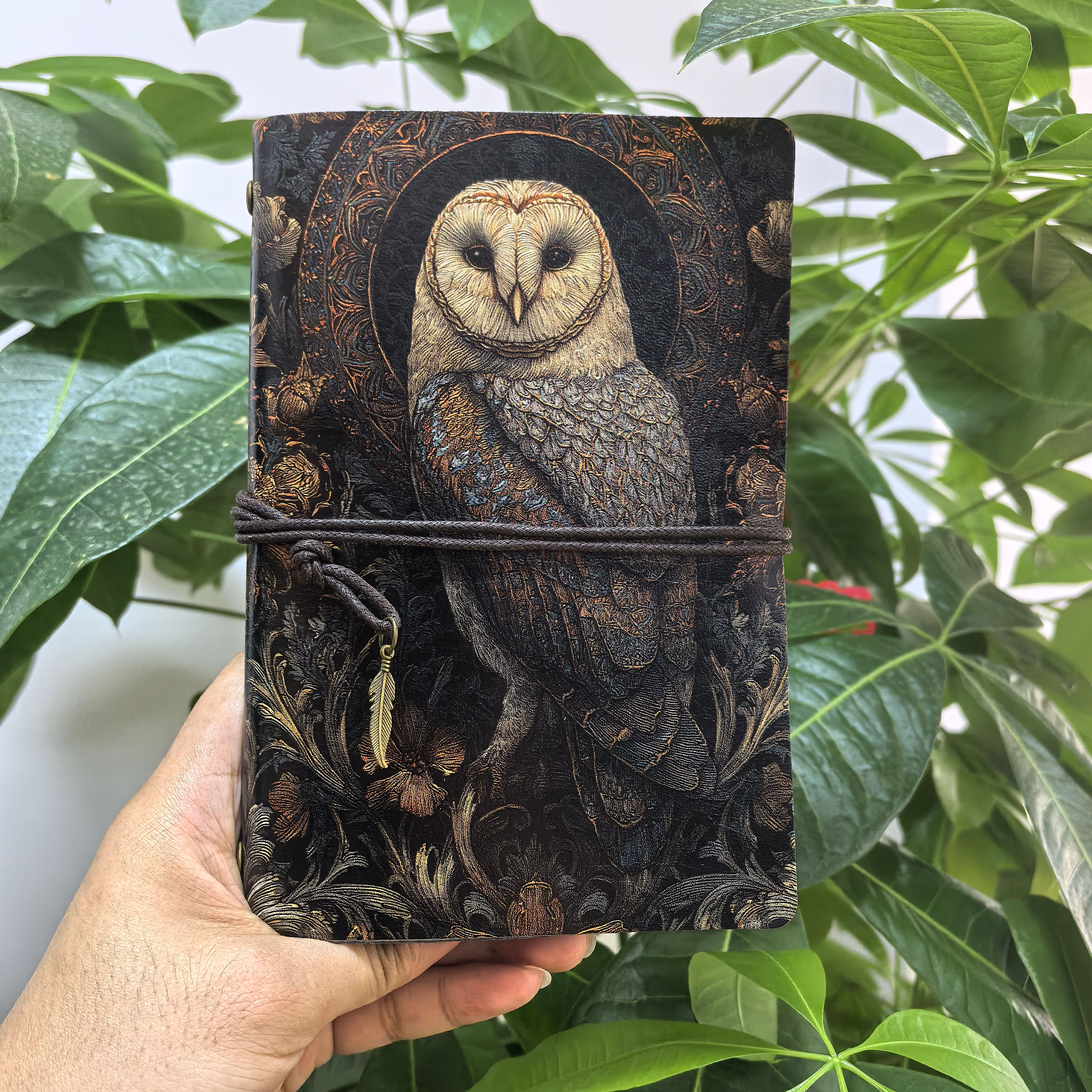 Vintage Barn Owl Leather Notebook