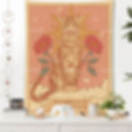 Thumbnail: Wall Hanging Boho Tarot Cat