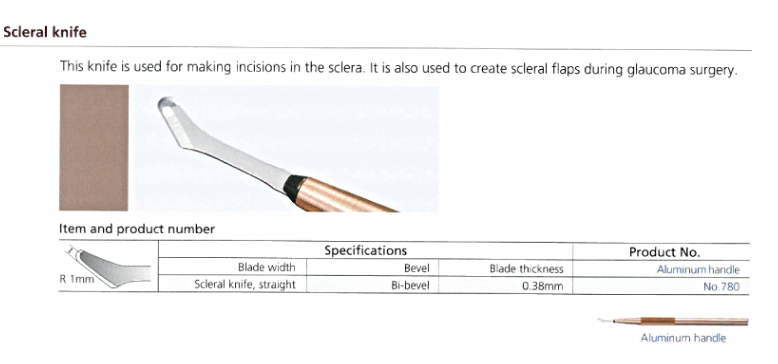 Scleral knife