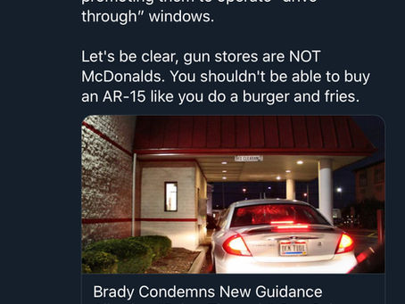 Oh nooooos. Anti-gunners are mad about drive-through FFL’s  (ATF approved) in response to COVID-19