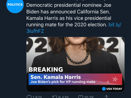 Biden picks Harris. Really, Joe?!?!?!?!?!!