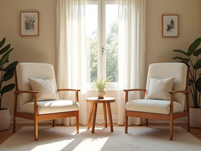 Couples therapy room designed for open and comfortable conversations