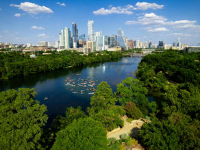 Paddle boarding date on Lady Bird Lake in Austin, TX