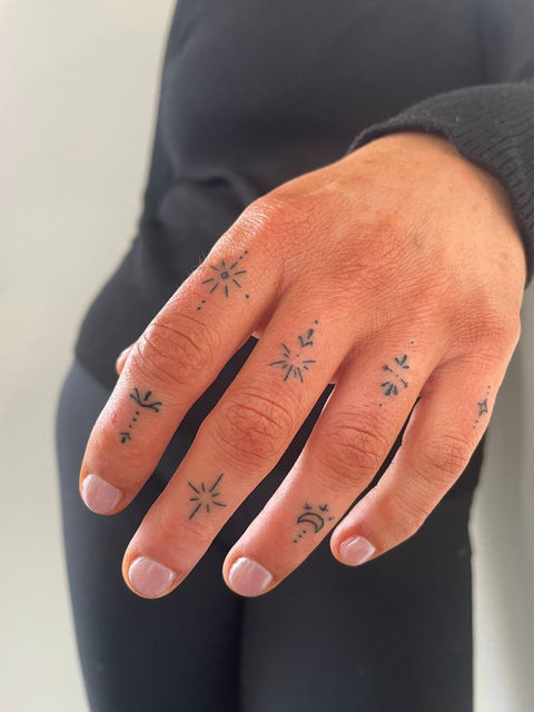 small finger tattoos