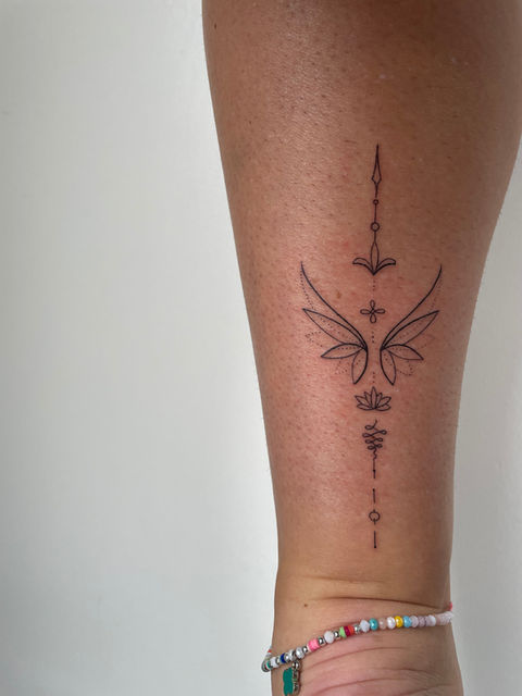 fine line tattoo on forearm