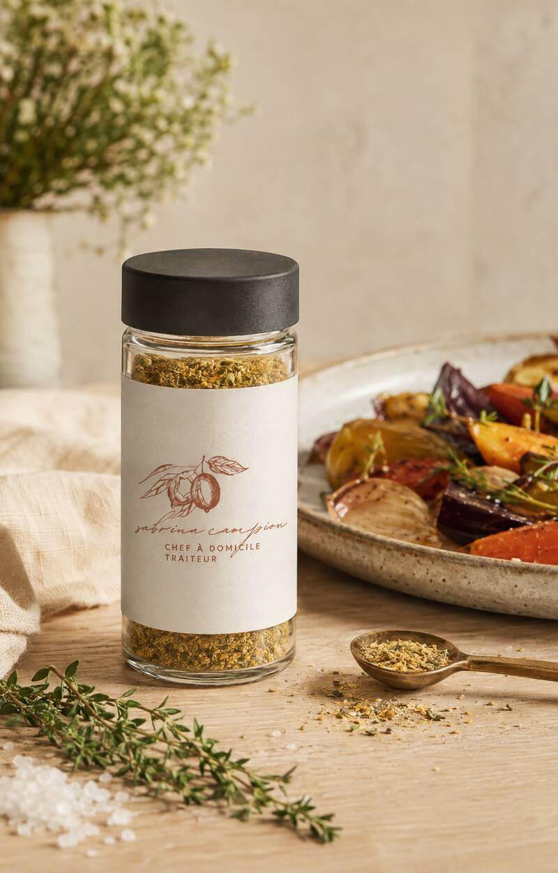 Aperçu de l’assaisonnement maison Sabrina Campion Traiteur | Private-label seasoning preview