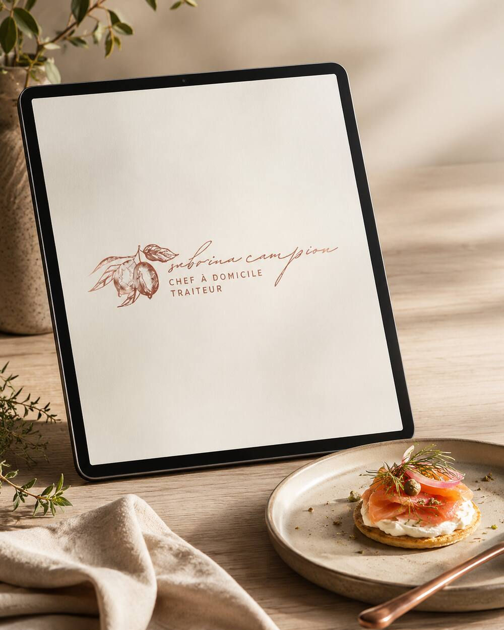 Aperçu du mini livre de recettes numérique Sabrina Campion Traiteur | Digital mini cookbook preview