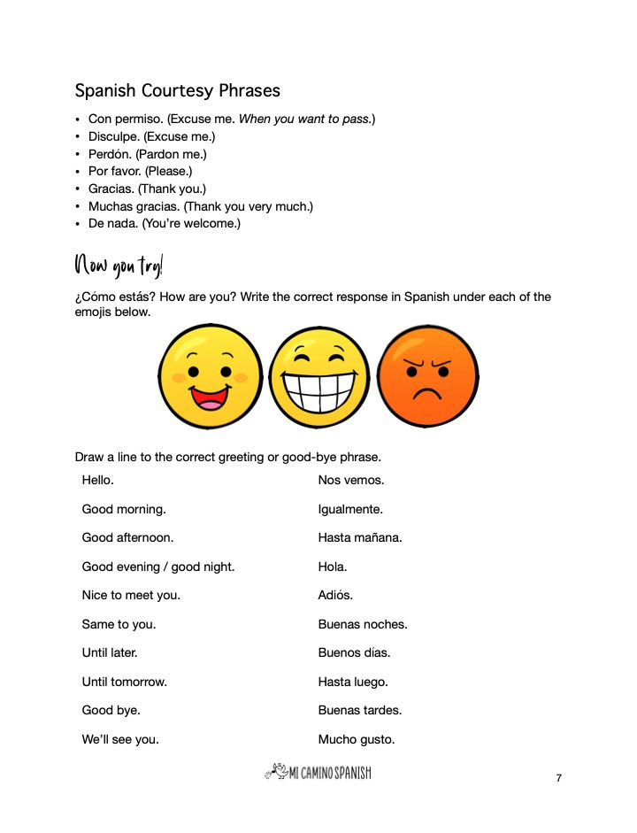 Thumbnail: Spanish for Travelers (PDF workbook recommended for teens & adults!)