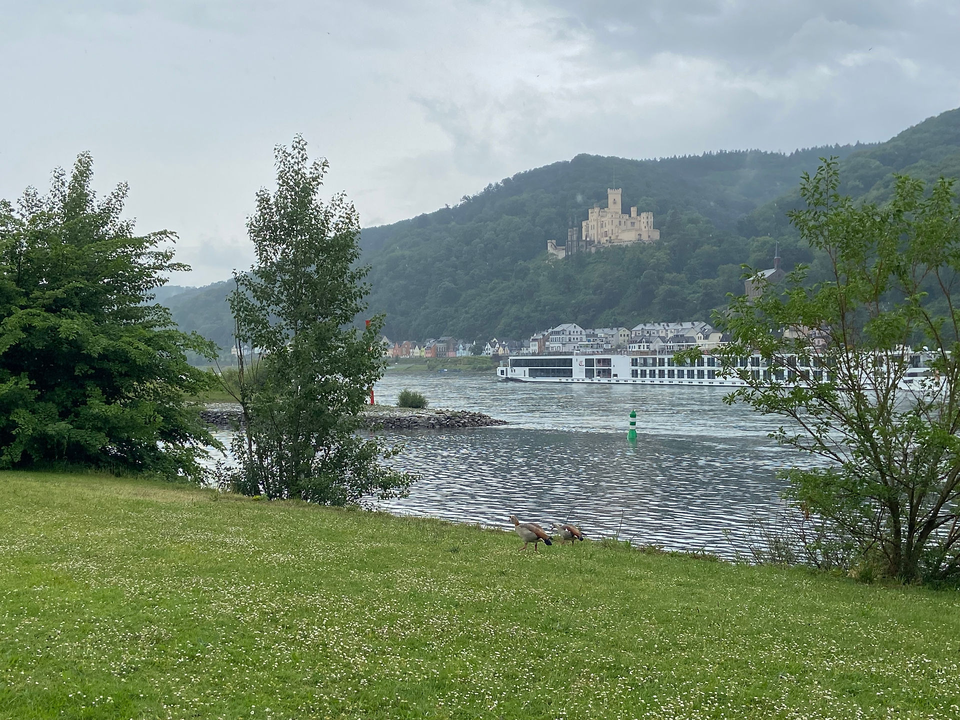 Lahn mündet in Rhein