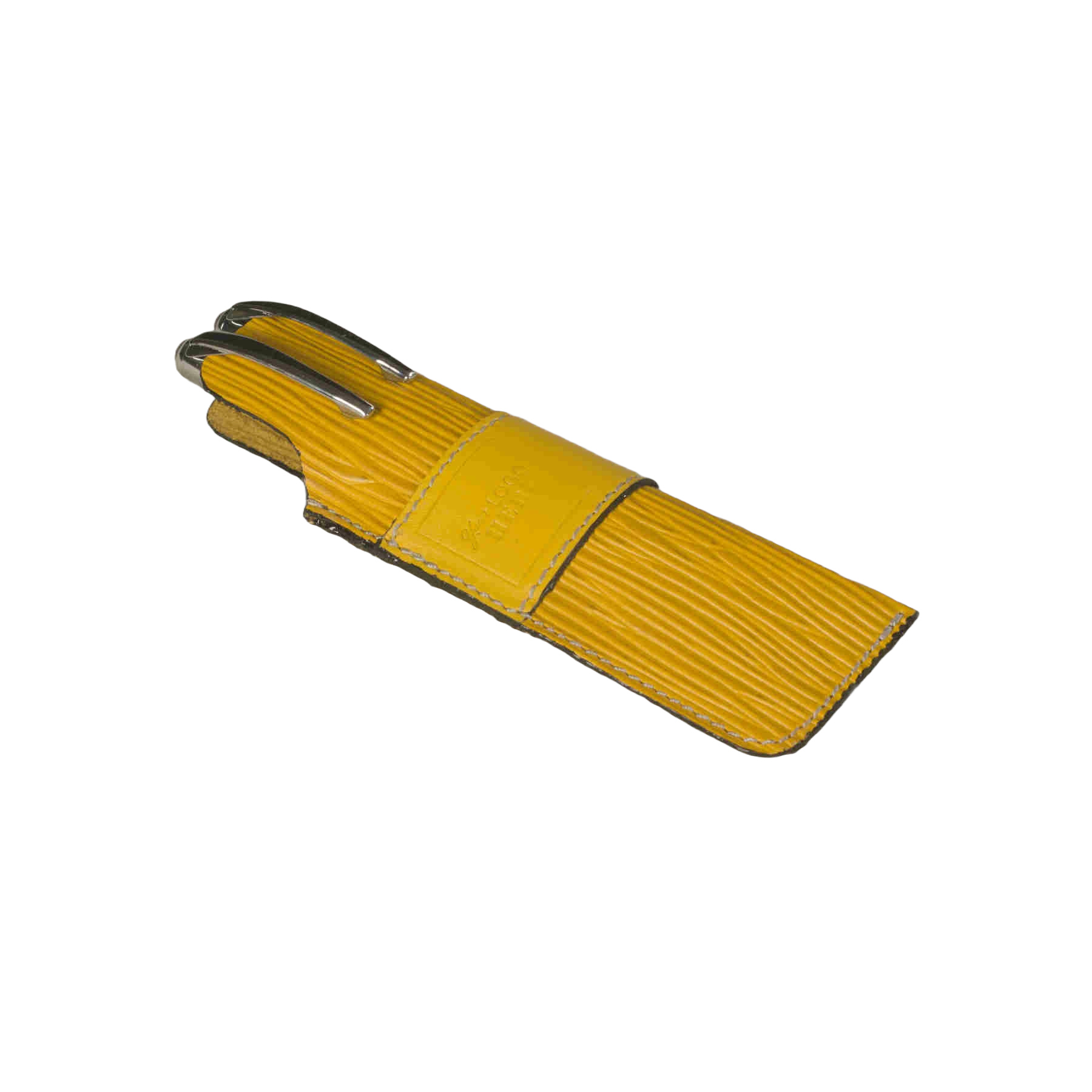 leather pen case-LPC-126-SP-V1-yellow