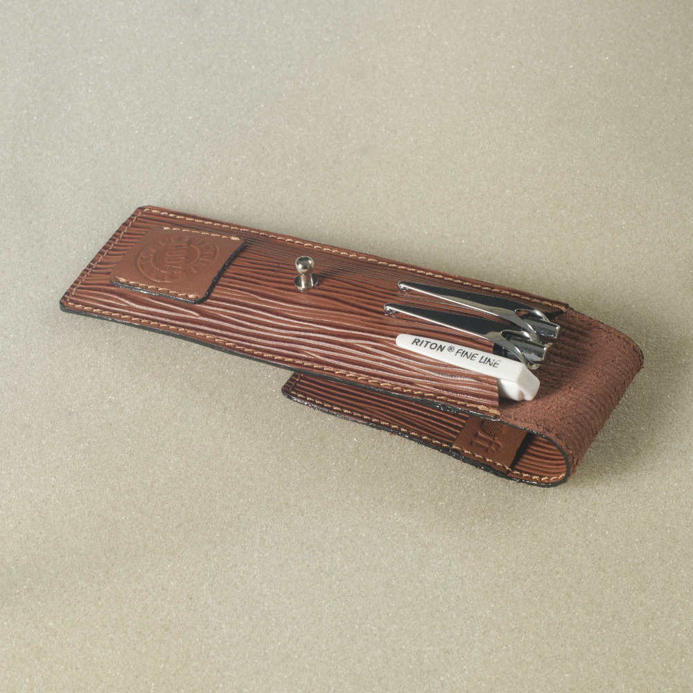 leather pen case-LPC-116-TP-brown