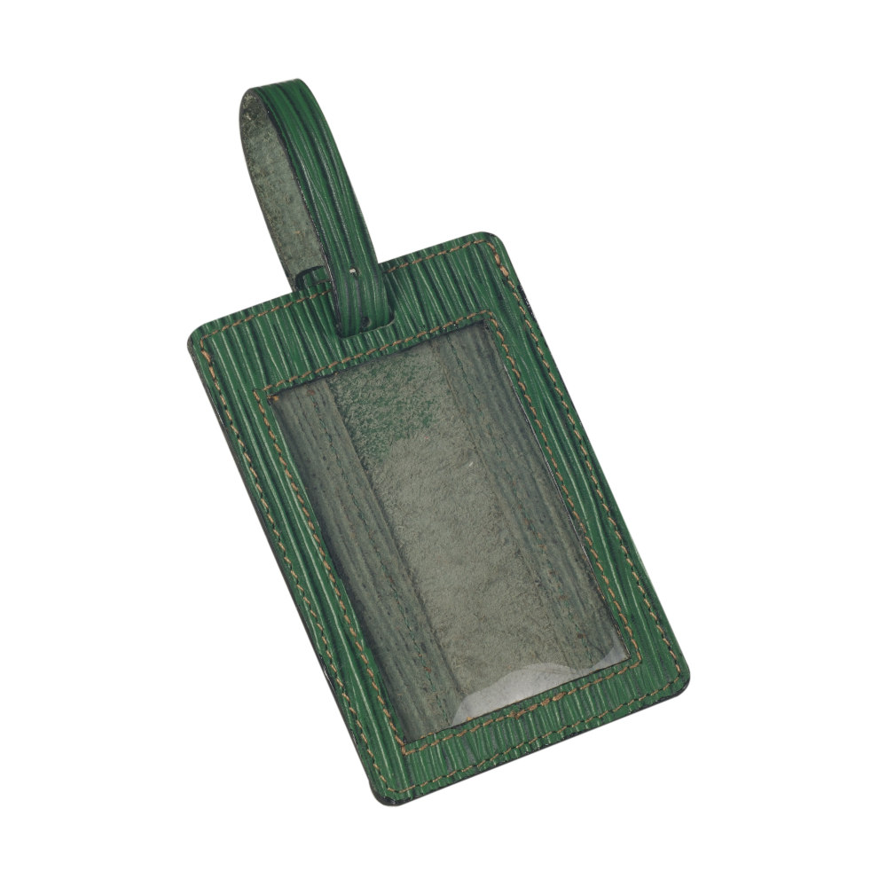 leather luggage tags-LLT-007-V1-green