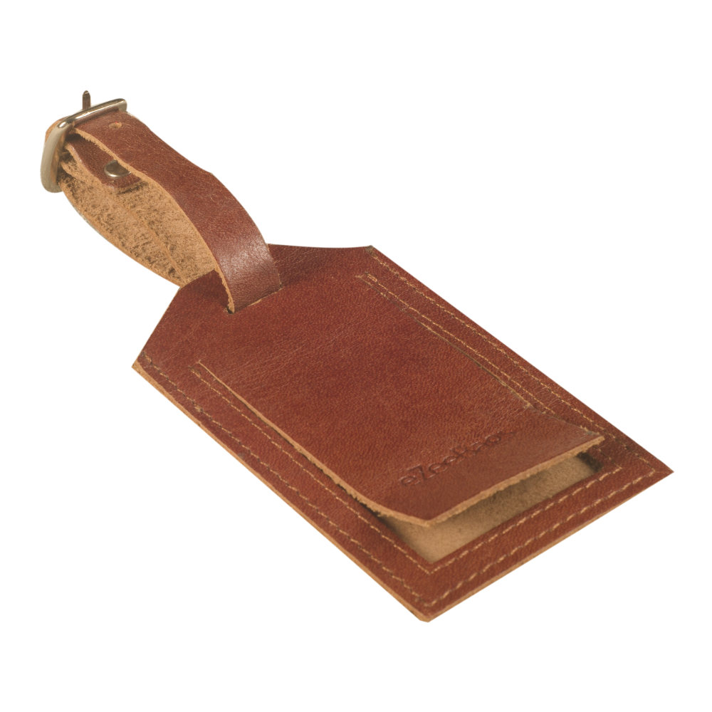 leather luggage tags-LLT-004-V1-brown
