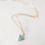Thumbnail: Marine Aqua Triangle Shortie Necklace
