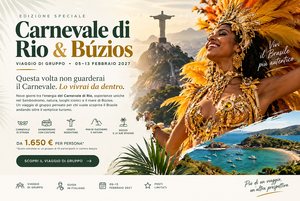 Carnevale di Rio 2027: Viaggio di Gruppo a Rio de Janeiro & Búzios