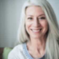 Smiling Mature Woman with Gray Hair