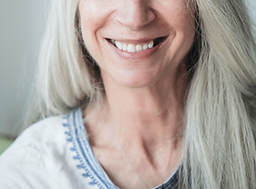Smiling Mature Woman with Gray Hair