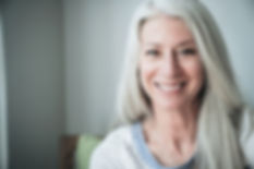 Smiling Mature Woman with Gray Hair