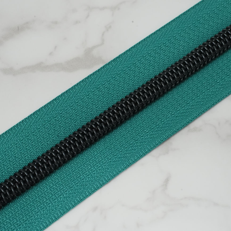 String Lock Sample #5 Zipper Tape - FANTASY ISLAND with Black Nylon Coils ...