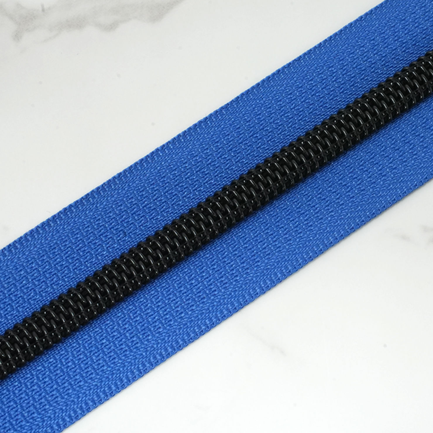 #5 Zipper Tape - TRUE BLUE with Black Nylon Coils