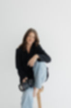 Grace, founder of Grace Margaret Media, in a studio portrait