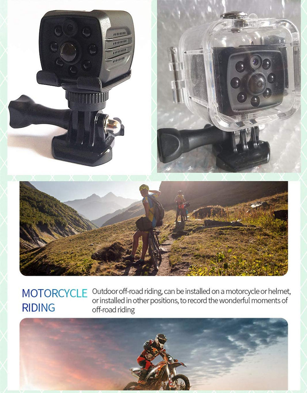 Миниатюра: EsiCam Dash Cam for Car Motorcycle Bike Parking Mode Monitoring PIR Motion Detec