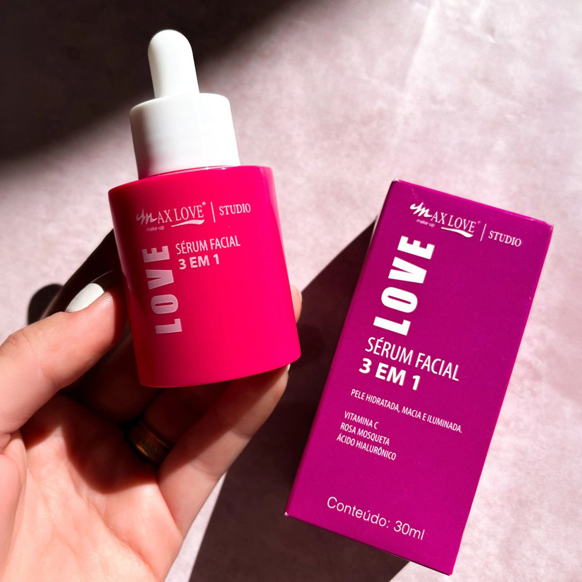 Sérum Facial 3 em 1 Vitamina C 30ml – Hidrata, Ilumina e Uniformiza | Max Lov