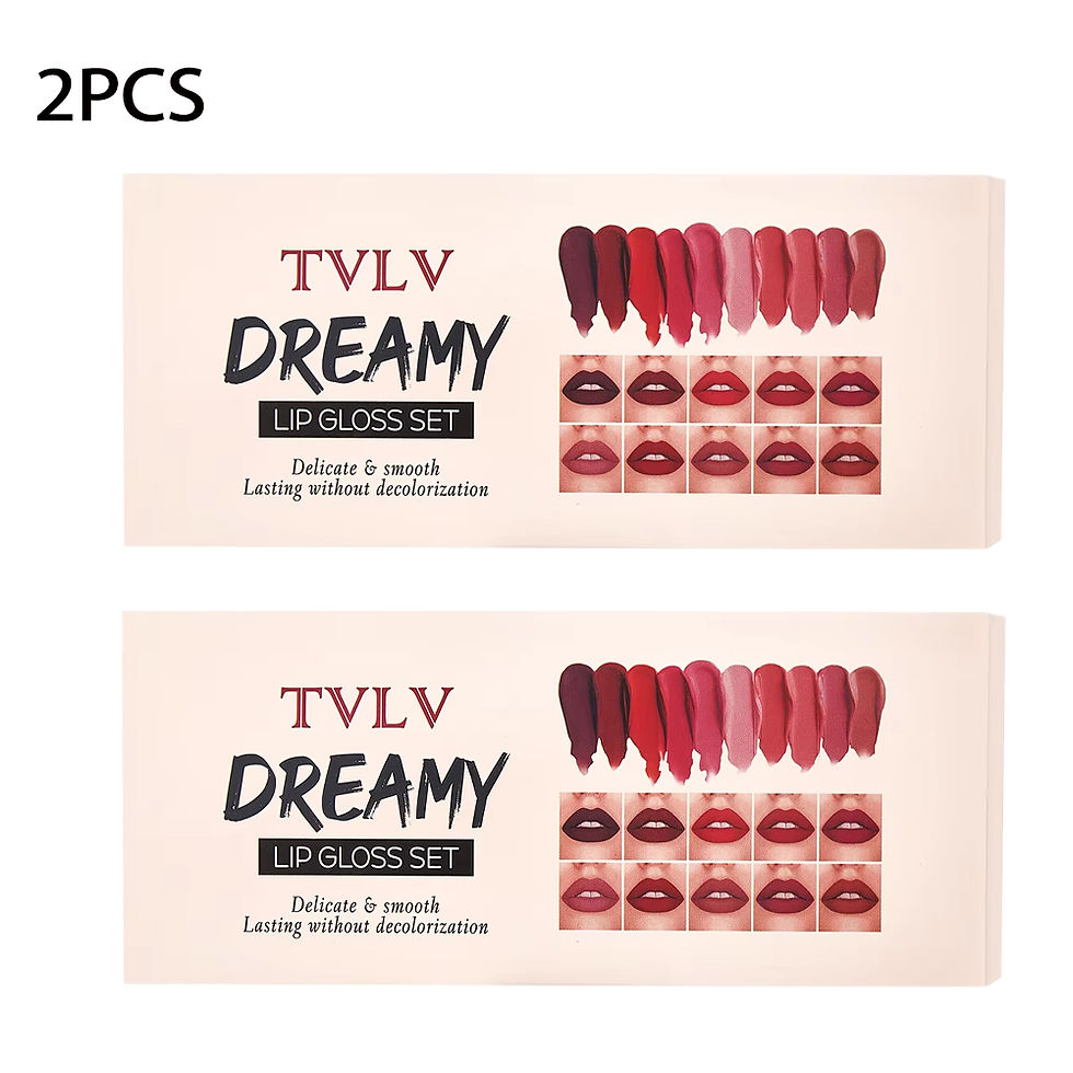 Miniatura: Kit Maquiagem 10 Peças – Batons Matte + Gloss Labial Hidratante de Longa Dura