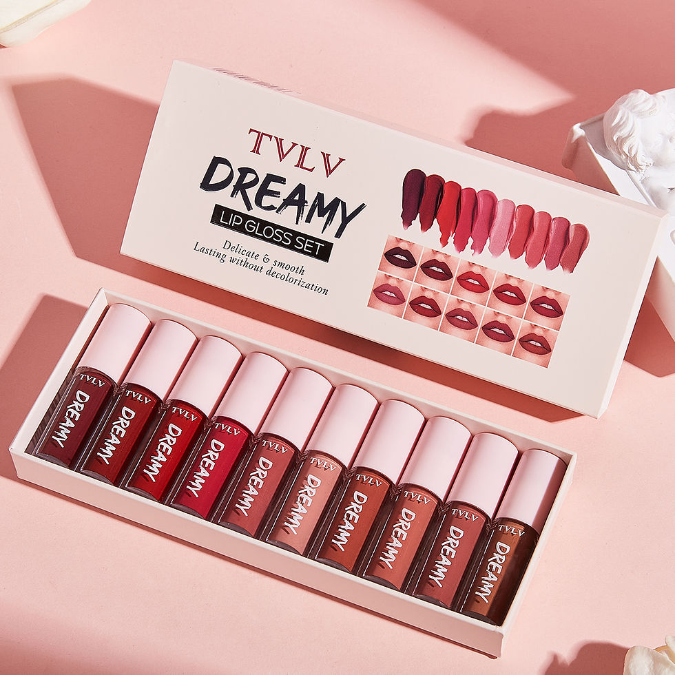 Miniatura: Kit Maquiagem 10 Peças – Batons Matte + Gloss Labial Hidratante de Longa Dura