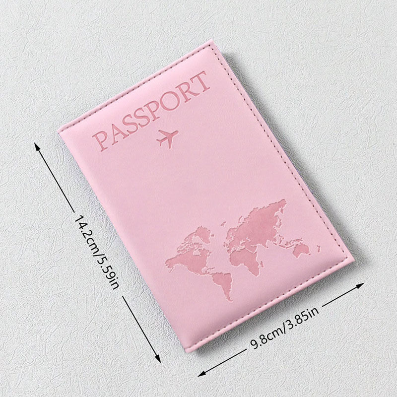 Miniatura: Capa de Passaporte em Couro PU – Organizador de Viagem com Porta-Cartões e Pr