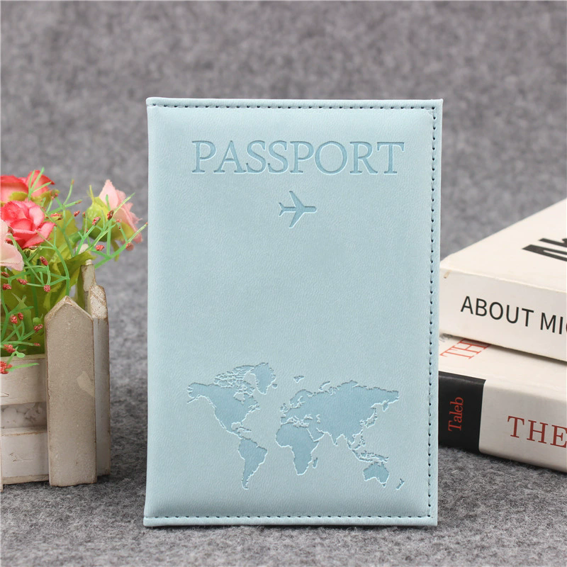 Miniatura: Capa de Passaporte em Couro PU – Organizador de Viagem com Porta-Cartões e Pr