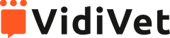 The Vidivet logo - the name and a speech bubble