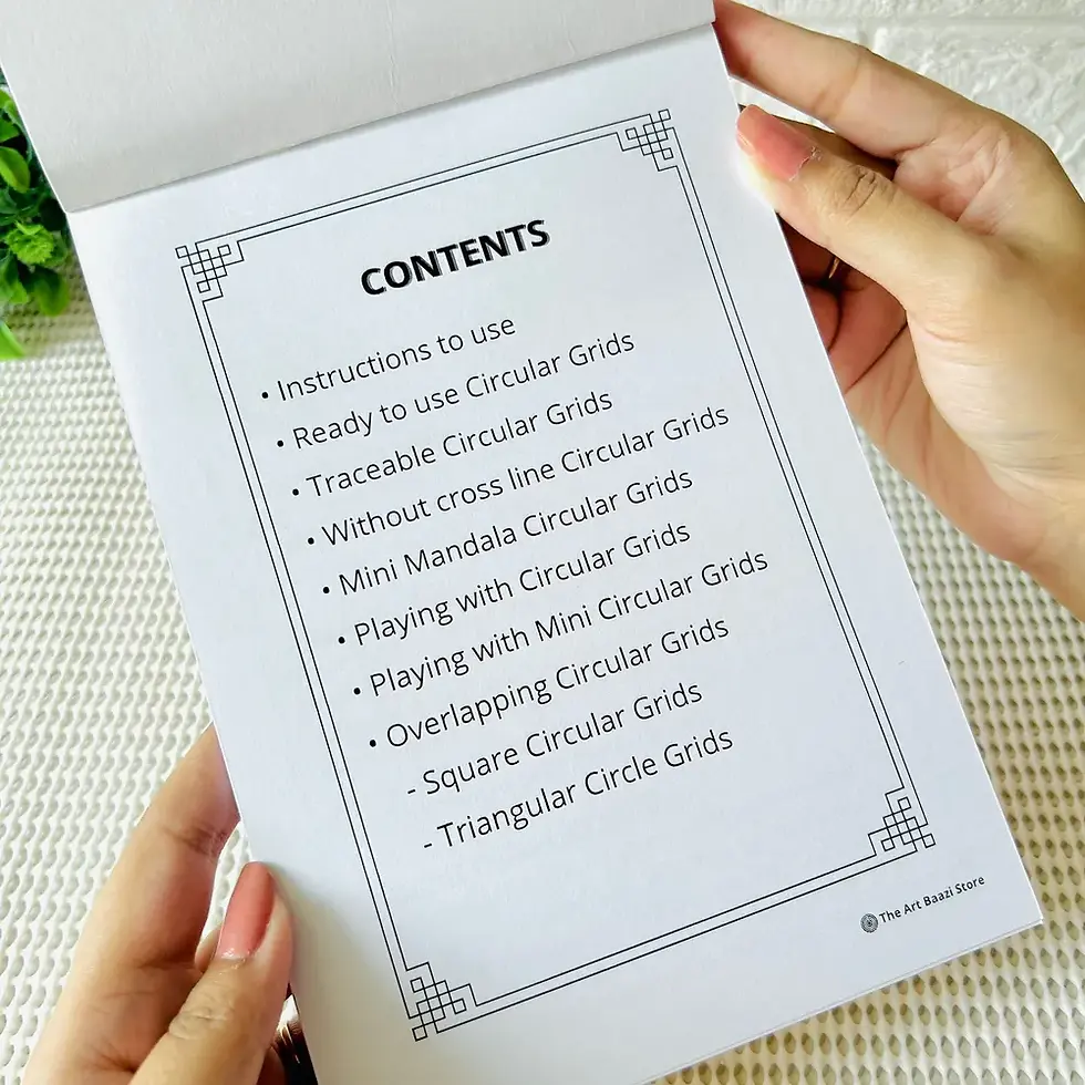 Thumbnail: contents page of Circular Grid Notebook