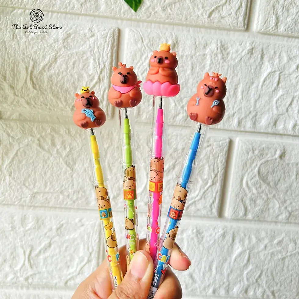 teddy bear push lead pencil with cute topper for school and journaling