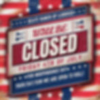 Typography Closed For July 4th Independence (2)