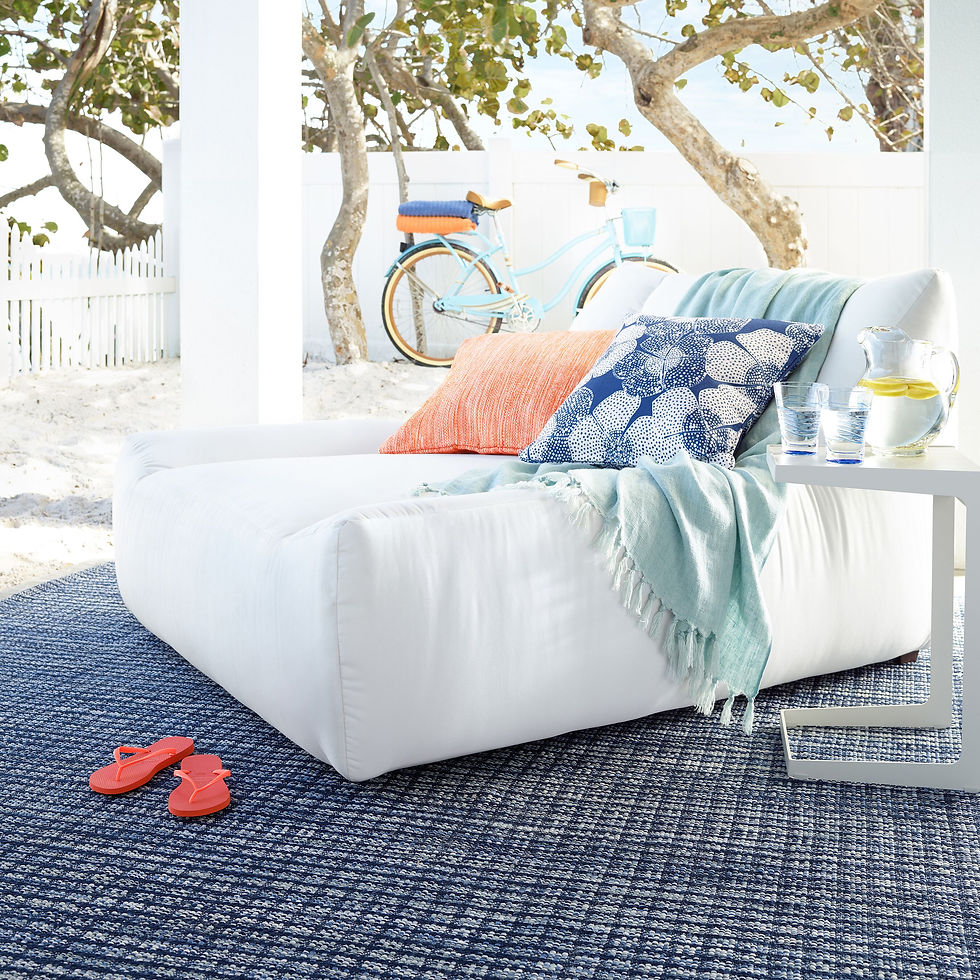 Dash and Albert Coco Blue Outdoor