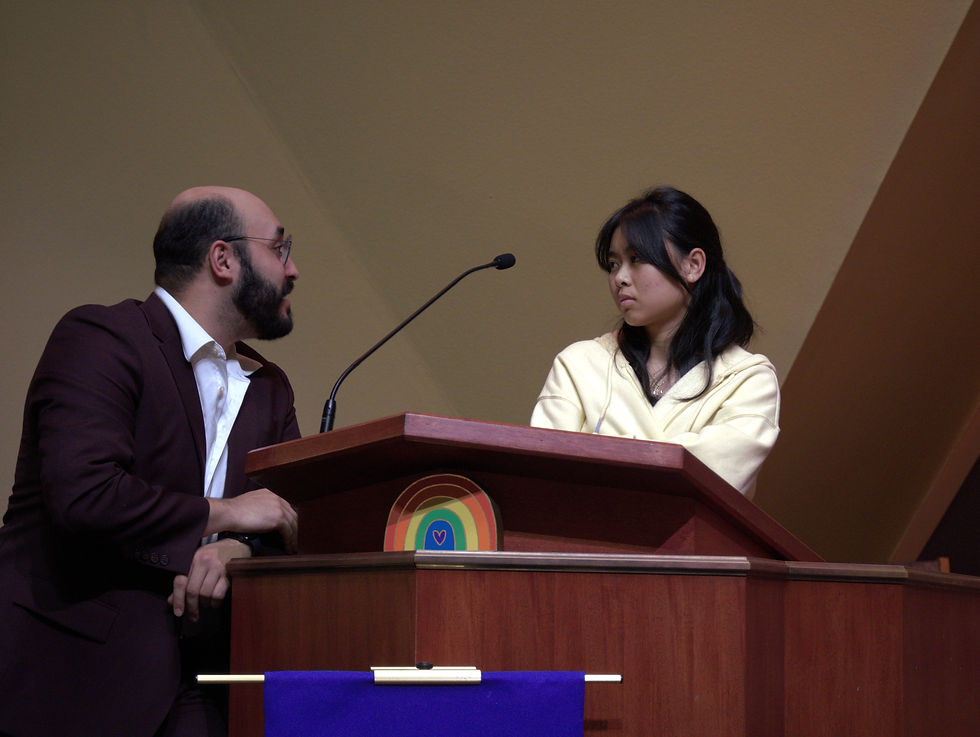 From left, Zion Aguilar as El-Fayoumy and Magan Tran as Henrietta Iscariot. Photo courtesy of Miguel Angel "Mack" Tapia II