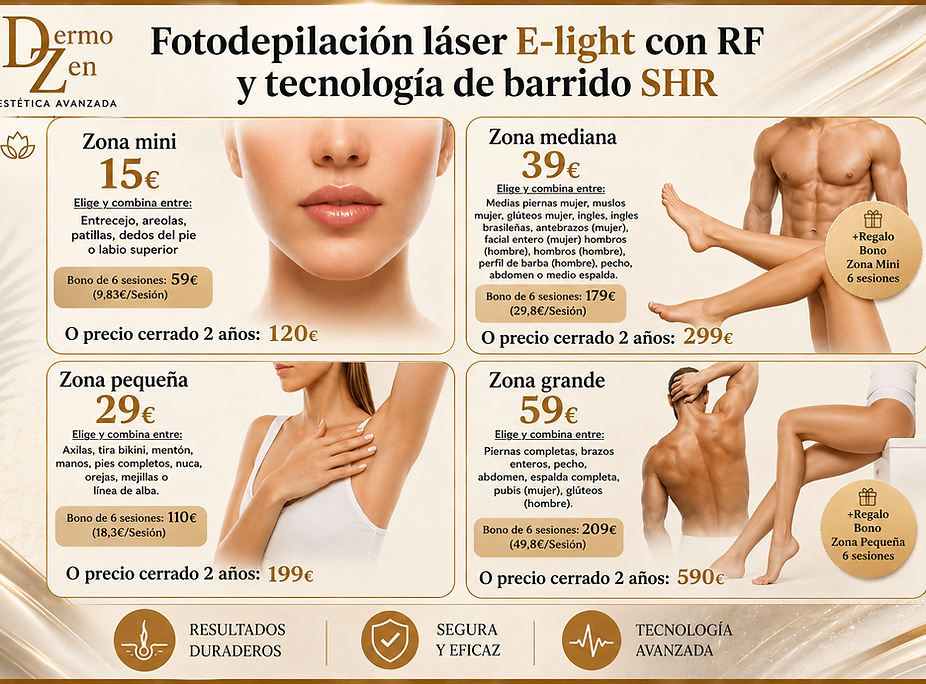 Oferta depilación láser E-light