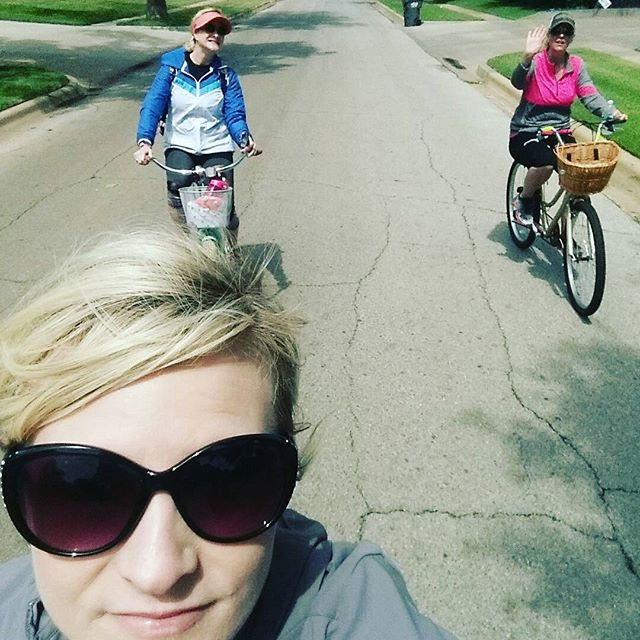 Peaches love to ride bikes...