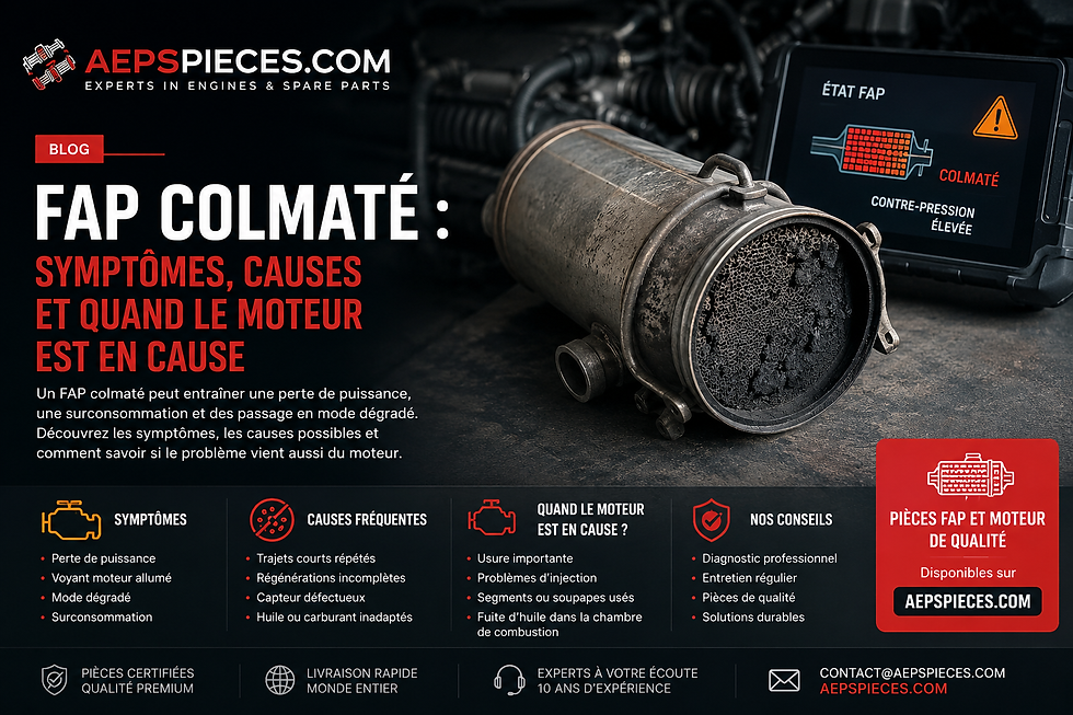 FAP colmaté : symptômes, causes et quand le moteur est en cause