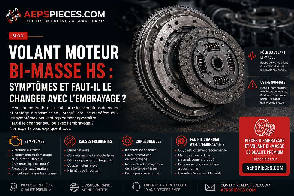 Volant moteur bi-masse HS : symptômes et faut-il le changer avec l'embrayage ?
