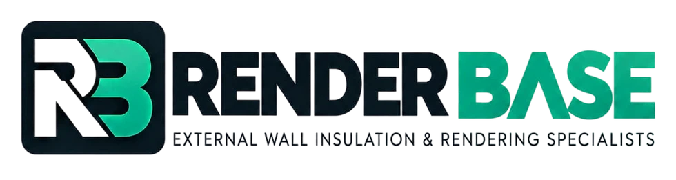 Digital logo design for Render Base. It represents a company specializing in exterior wall insulation and rendering.