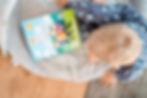 child reading a book